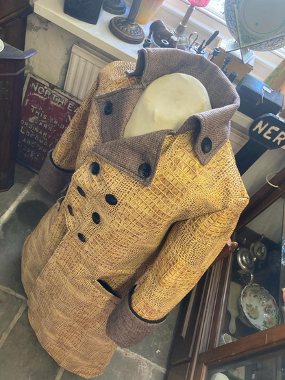 Custom Made Micra leather coat - XL