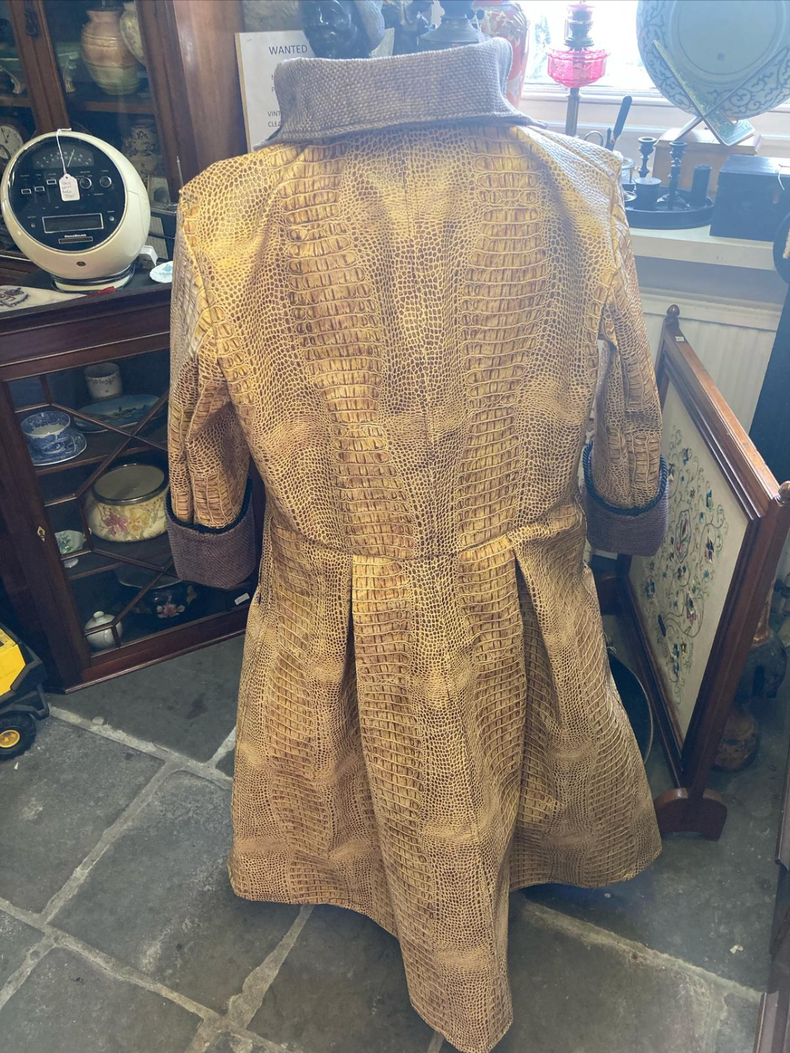 Custom Made Micra leather coat - XL